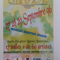 Affiche pour l'exposition Ecaussinnes Cité d'Arts ,(Ecaussinnes) , du 27 au 29 septembre 96.